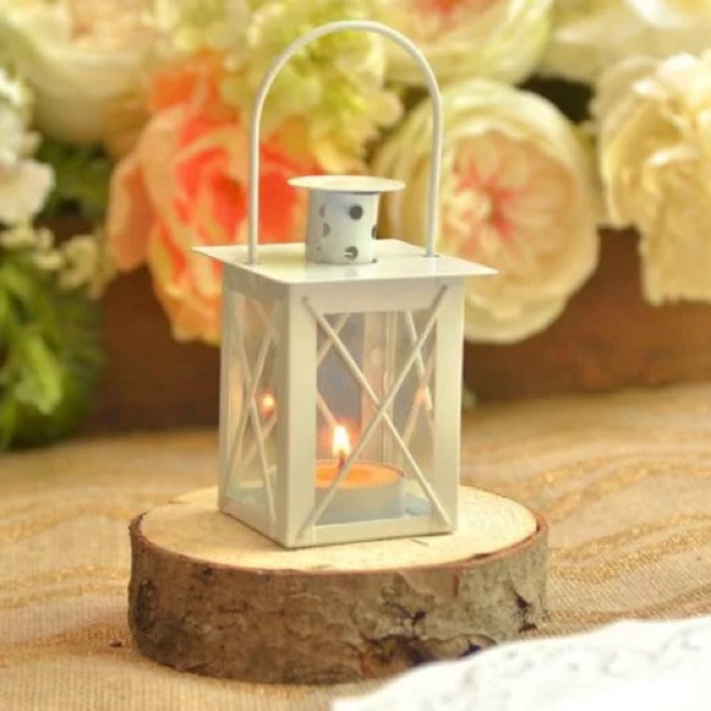 White metal lantern